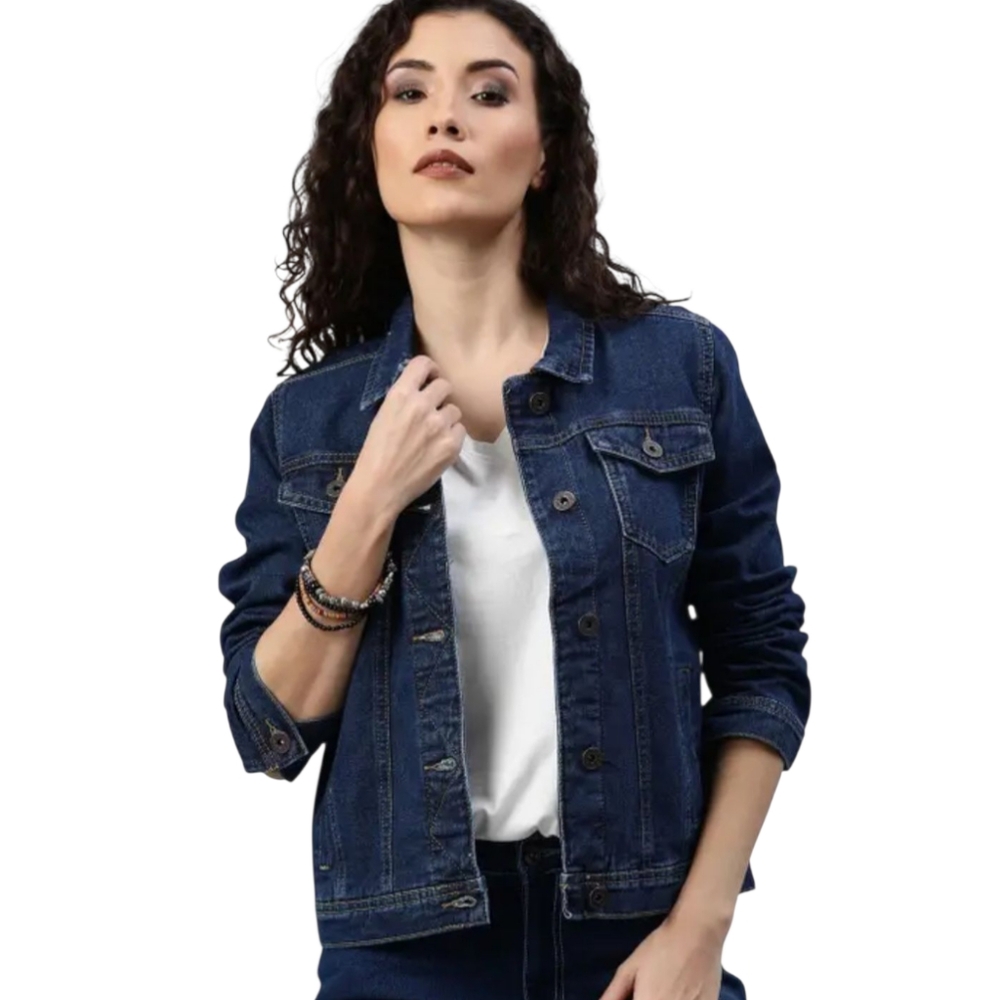 Levi's Positively Superior Women's Dark Wash Distressed Denim Jacket